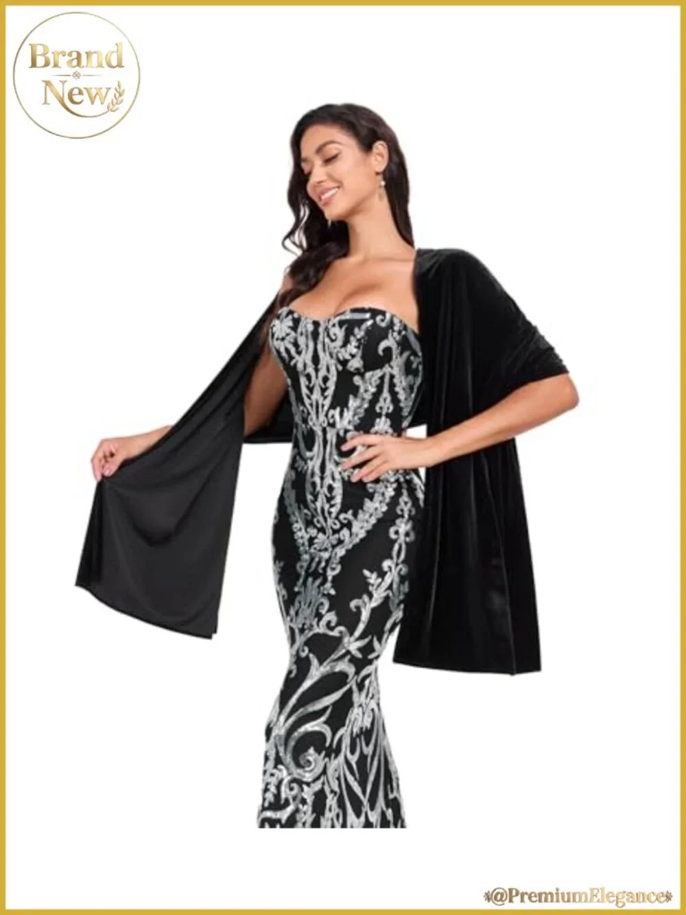 Velvet Shawl Wrap for Women Evening Bridesmaid Winter Cover Up